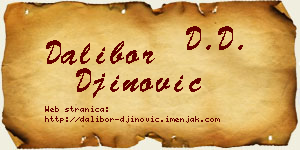 Dalibor Đinović vizit kartica